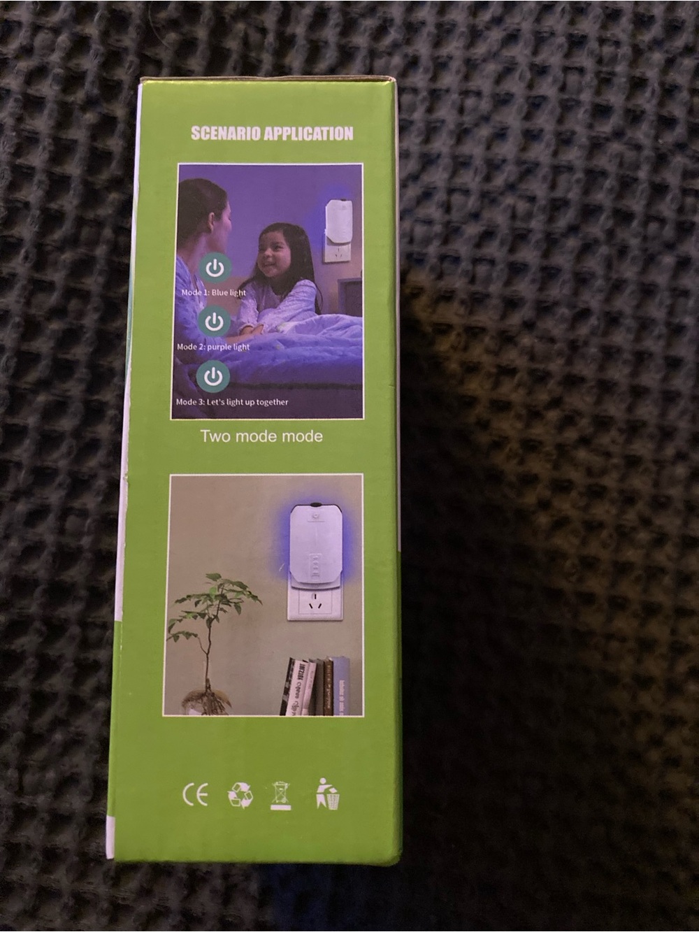 Night Light Plug-In with Blue/Purple LED
